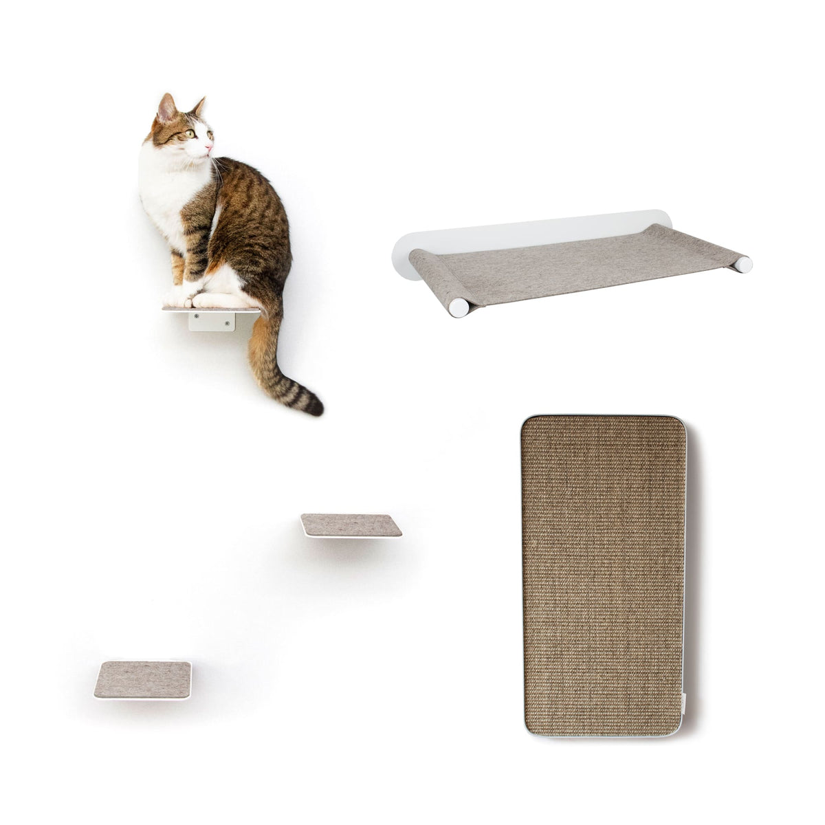Cat wall set white - SCRATCHPAD